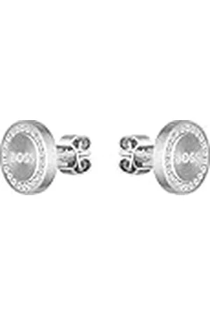 HUGO BOSS Jewelry Pendientes de Botón para Mujer Colección IONA en Acero Inoxidable con Cristales - 1580558