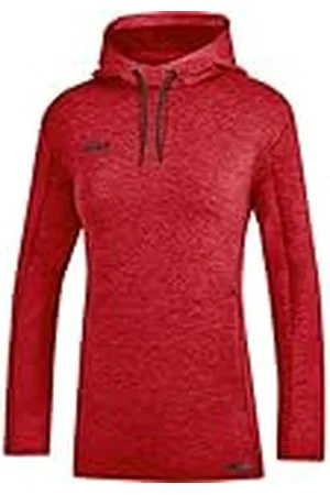 Jako Premium Basics Sudadera con Capucha, Mujer, Rojo Jaspeado, 44