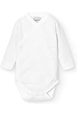 BABIDU Body Cruzado Bebé Manga Larga Algodón 100% Estampado Topitos, Body Bebé Recién Nacido y Prematuros, Tejido Suave y Transpirable Hipoalergénico para Piel Sensible, Ropa Bebé Niño y Niña Unisex