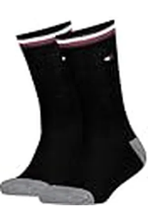 Tommy Hilfiger Crew Sock, Negro , 39-42 (Pack de 2) Unisex Niños