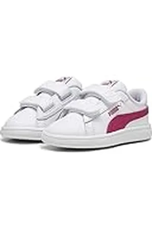 PUMA Smash 3.0 L V Inf, Zapatillas Unisex bebé, Blanco Pinktastic, 20 EU