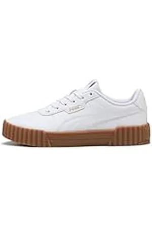 PUMA Carina 3.0, Zapatillas Mujer, White Gold-Gum, 39 EU