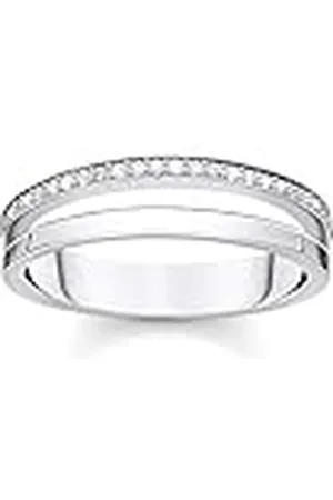 Thomas Sabo Anillo doble piedras blancas plata de ley 925 TR2316-051-14-52