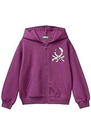 Benetton Chaqueta C/CAPP M/L 39m2c504f Suéter cárdigan, , 130 cm para Niñas