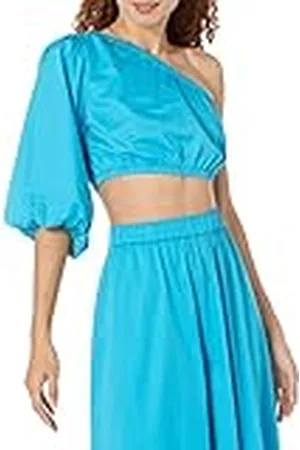 THE DROP Top cropped Anupa para mujer, en algodón, hombro descubierto, color , XS