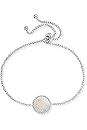 Engelsrufer Pulsera de mujer de de ley con brújula de nácar – cierre de cordón – ajustable individualmente – sin níquel, 24, de ley, No es una piedra preciosa