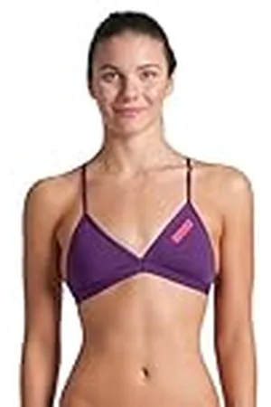 Arena Performance Team Top Bikini Deportivo para Mujer, Bañador de Secado Rápido, Tejido Maxfit Eco Resistente al Cloro, Protección UV, Tejido Frontal Forrado