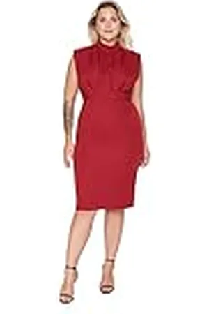 Trendyol Midi Bodycon Fitted Size Dress Vestido, , 50 Plus para Mujer
