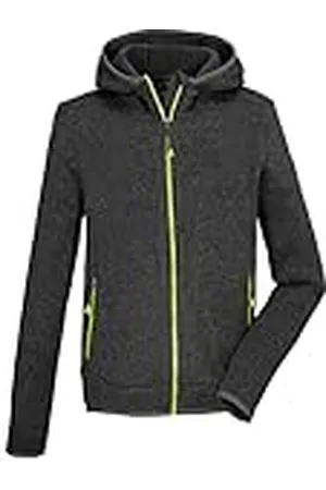 Killtec Niños Chaqueta polar de punto con capucha KOS 176 BYS KNTFLC JCKT, anthrazit melange, 128, 43037-000