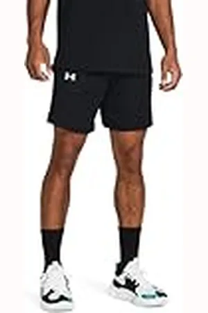 Under Armour Rival Fleece Short Pantalones cortos deportivos para mujer, shorts de mujer cómodos y ligeros, color gris claro jaspeado/blanco