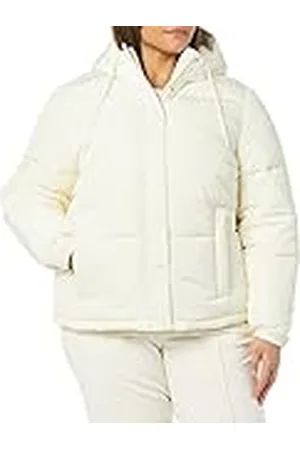 Amazon Chaqueta Acolchada con Capucha y Forro de Borreguito, Repelente al Agua, Disponible en Tallas Grandes (Anteriormente Amazon Aware) Mujer, , XXS