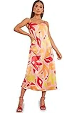 Chi Chi London Vestido Midi Floral con Tirantes ocasión Especial, , 34 para Mujer