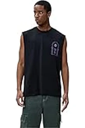 Koton Slogan Printed Tank Top Crew Neck Sleeveless Cotton Camiseta, , L para Hombre