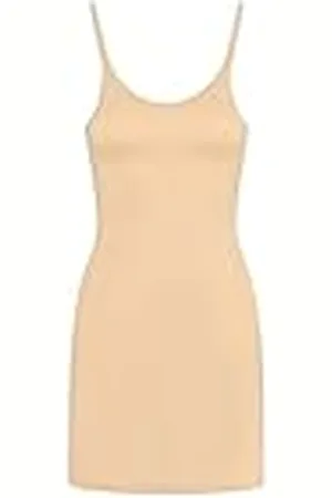 Bye Bra Vestido Invisible Moldeador, Antideslizante con Control Ligero del Vientre, Ropa Moldeadora sin Costuras, Vestido Cami con Tirantes Ajustables, 3 Colores, S-XXL ( , XXL)