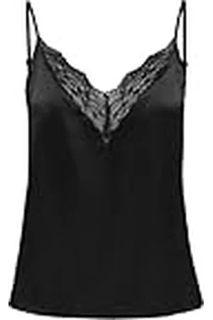 ONLY Onlvictoria SL Lace Mix Noos Wvn-Camiseta de Tirantes Top, , M para Mujer