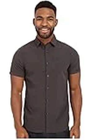 Fjällräven Fjallraven Abisko Hike Shirt SS M Camisa, Hombre, Dark Grey, XS