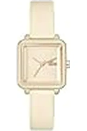 Lacoste Reloj con Movimiento de Cuarzo de Tres Manecillas para Mujer Colección .12.12 Flow con Correa de Silicona Color Champán - 2001385