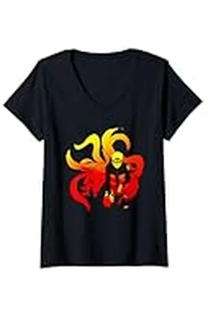 Naruto Mujer Shippuden, y 9 colas Camiseta Cuello V