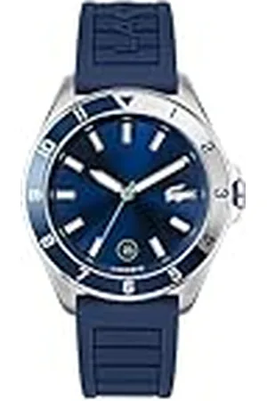 Lacoste Reloj Analógico de Cuarzo para Hombre Colección TIEBREAKER con Correa de Silicona Azul - 2011125
