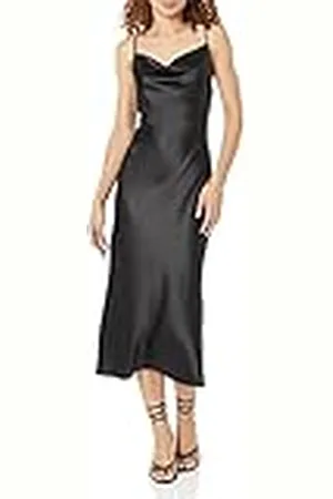 THE DROP Vestido Lencero para Mujer, Scarlett, Escote Drapeado, , S