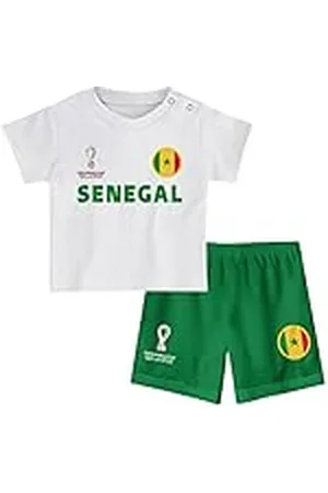 FIFA Unisex Kinder Official World Cup 2022 Tee & Short Set, Toddlers, Senegal, Alternate Colours, Age 2, White, Small