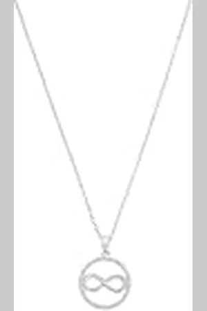 QS by s.Oliver Collar con colgante de de ley 925 collar de las señoras, con zirconia cúbica synth., 42+3 cm, , Infinito, Viene en caja de regalo de joyería