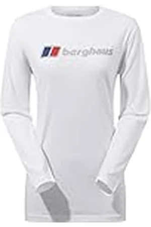 Berghaus Camiseta de manga larga Boyfriend con logo clásico grande para Mujer, , 38