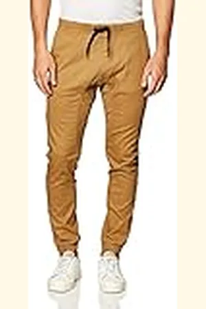 Southpole Pantalones Deportivos básicos de Sarga elástica para Hombre, Tallas Regulares y Grandes y Altas, Tabaco, XXX-Large