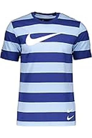 Nike Camiseta para Hombre NSW Swoosh Stripe Azul Psychic/Azul Marino/W S