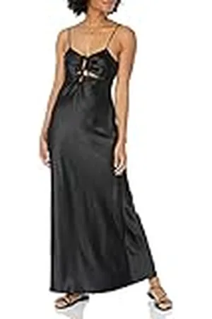 THE DROP Vestido Lencero para Mujer, Shelby, Detalles Cut-Out y Cordones, , S