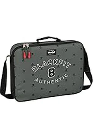 Safta Cartera Extraescolares, Tejido Reciclable, Blackfit8 Skull, 380x60x280 mm