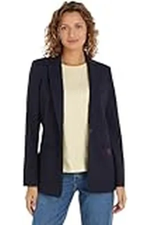 Tommy Hilfiger Blazer para Mujer Regular Elegante, Azul (Desert Sky), 44
