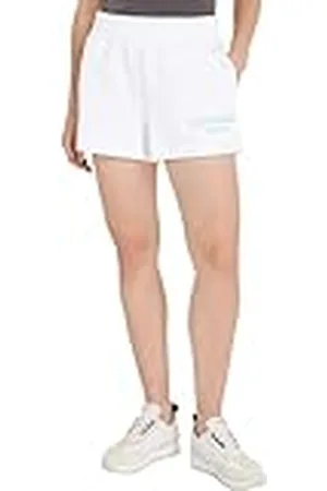 Calvin Klein Jeans Mujeres STACKED INSTITUTIONAL SHORTS, Bright White, XL