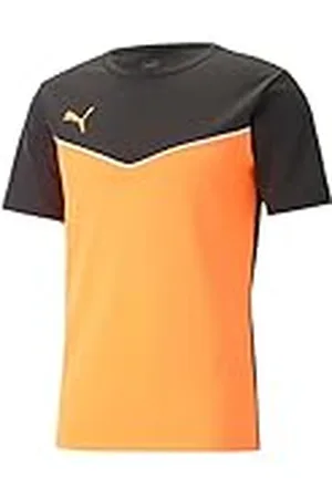 PUMA Individualrise Jersey Camiseta de fútbol, Hombre, Negro-Ultra Naranja, M