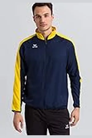Erima GmbH Liga 2.0 Chaqueta de Presentación, Hombre, Azul (New Navy/Dark Navy) / Amarillo, L