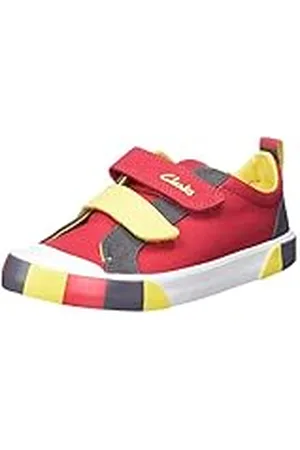 Clarks Foxing Lo K, Zapatillas, para Niños, Rojo (Red Combi), 27.5 EU
