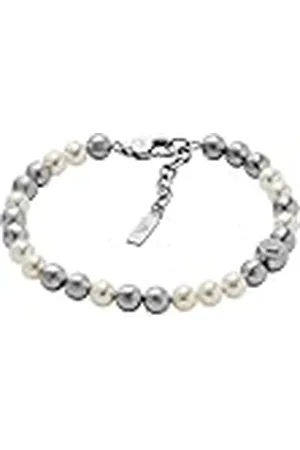 Emporio Armani Pulsera de acero inoxidable plateada para hombre, EGS3177040, Eine Grösse, Acero inoxidable, No es una piedra preciosa