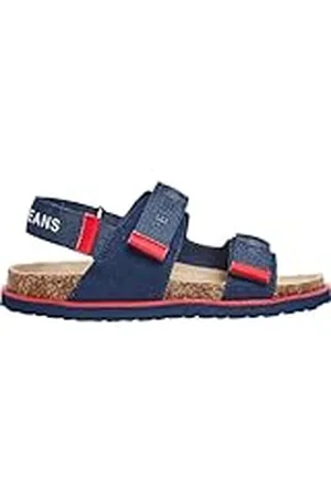 Pepe Jeans Berlin Saturday B Sandalia para Niños, Azul (Navy), 1.5