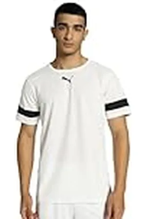 PUMA TeamRISE, para Hombre, Manga corta, Jersey, White/Black/White, XL