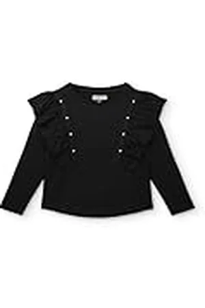 Tuc Tuc Camiseta Negra con Volantes y Detalles Brillantes para niña colección Rock N Love (Talla 10 años)
