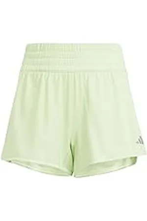 adidas Niñas Pacer Shorts Kids, Semi Green Spark/White/Reflective Silver, 5-6 Years