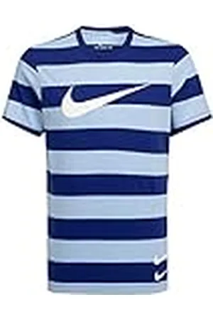 Nike CQ5196-436 Camiseta de Manga Corta Swoosh con Rayas para Hombre, , XL
