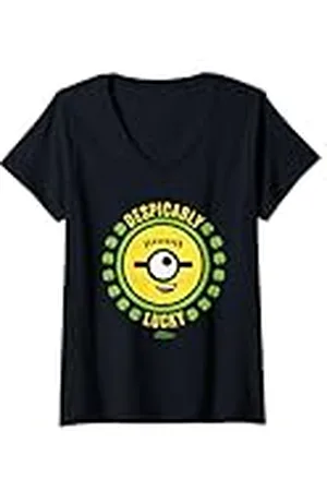 Minions Mujer Despicably Lucky Camiseta Cuello V