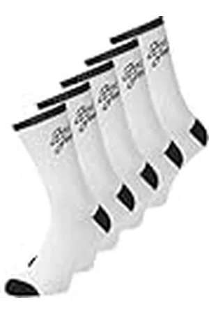 JACK & JONES Jaccal Logo-Calcetines de Tenis (5 Unidades), /Pack: - - - , Talla única para Hombre