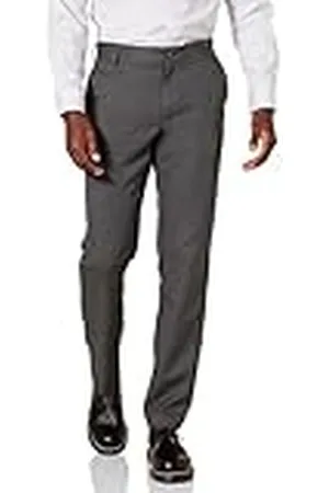 Amazon Pantalón De Vestir De Corte Estrecho con Parte Delantera Plana Hombre, , 31W / 28L