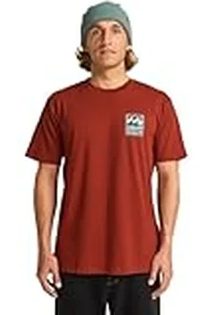 Billabong Camiseta de Manga Corta con Sello SS para Hombre, Color Rojo L