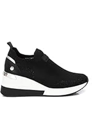 Xti Zapatilla Mujer Negro - Calzado Cómodo y Versátil - Moda Casual - Modelo 14371802 (Talla 39)