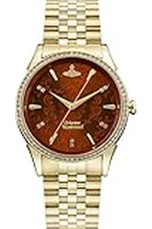 Vivienne Westwood Reloj Analógico para Mujeres de Cuarzo con Correa en Acero Inoxidable VV208RDGD