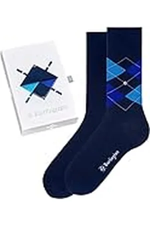 Burlington Basic Mix Gift Box M SO algodón estampado 2 pares, Calcetines Hombre, , 40-46