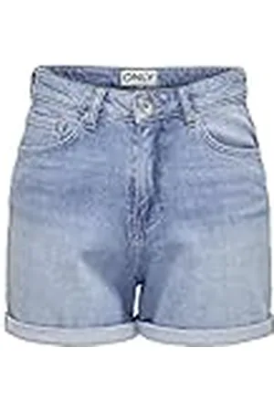 ONLY Pantalones Cortos de Mezclilla de Cintura Alta para Mujer de la Marca, cómodos para el Verano., Color: , Talla:M